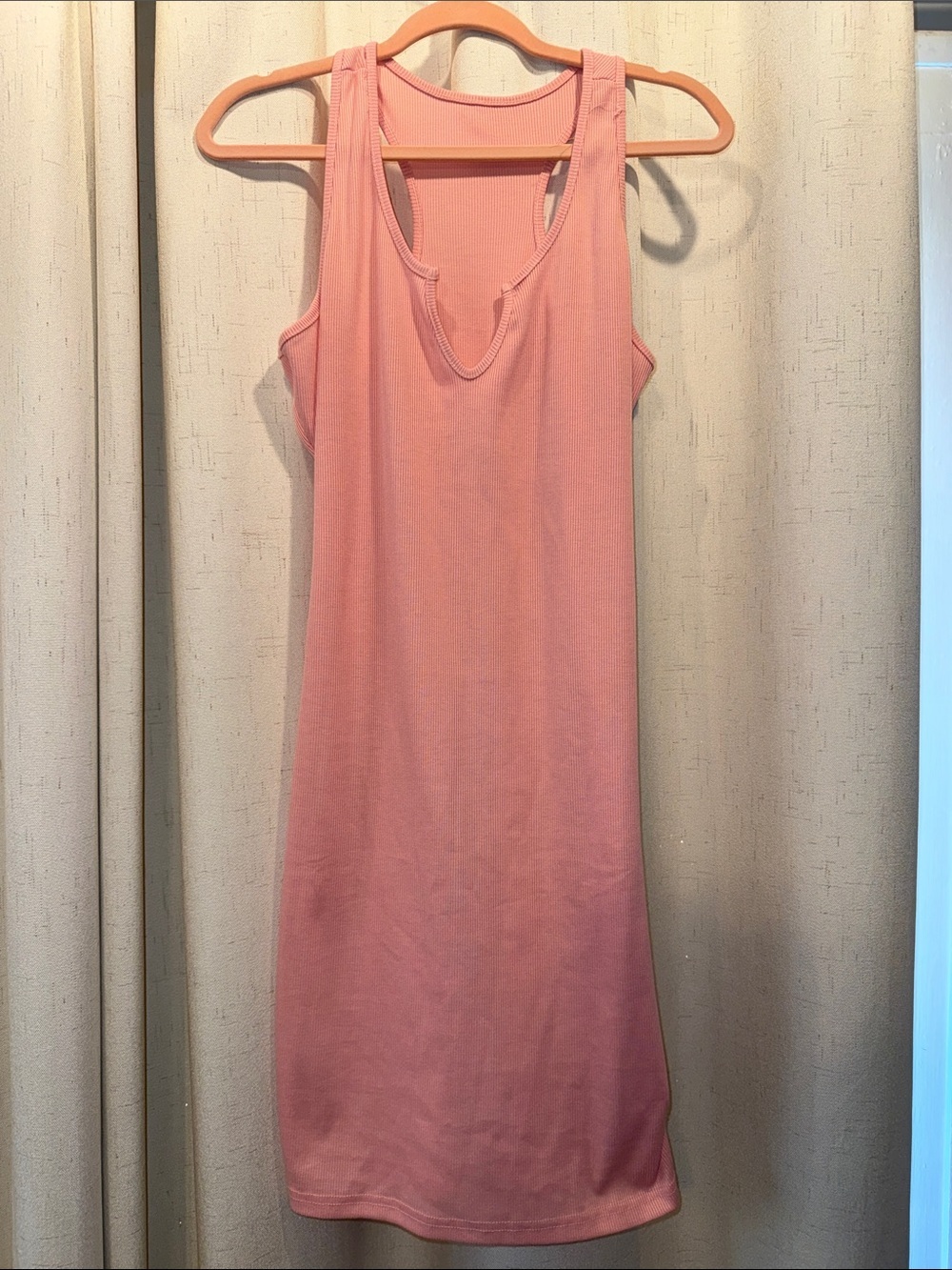 Sleeveless Pink Tank Dress